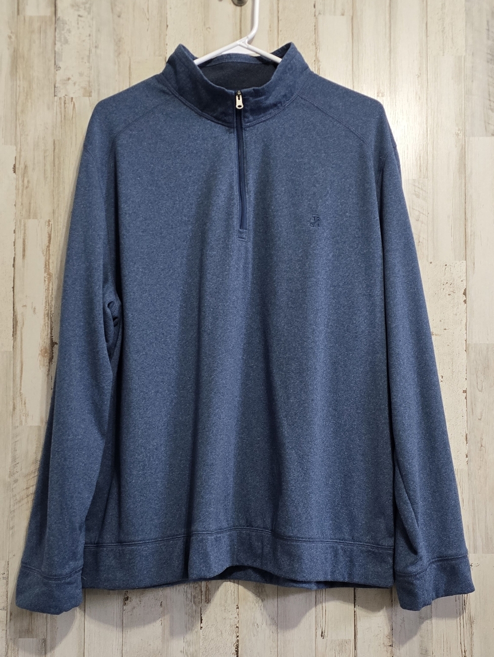 Izod Saltwater Men's Long Sleeve Blue 1/4 Zip Pullover Size XXL